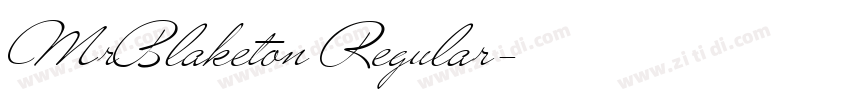 MrBlaketon Regular字体转换